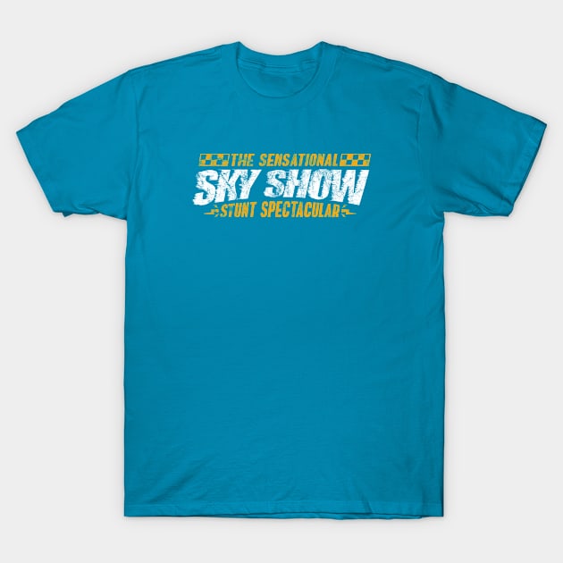 2021 - The Sensational Sky Show (Blue - Worn) T-Shirt by jepegdesign